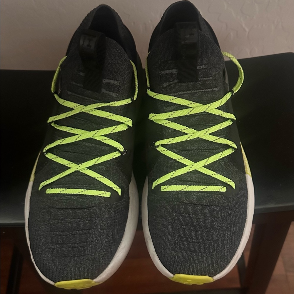 Men's Black and Yellow Under Armour Shoes